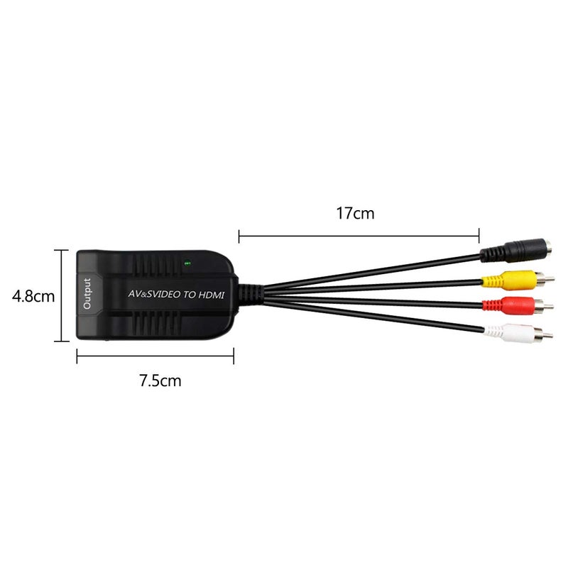 HDSUNWSTD Male AV to HDMI Converter, Supports PAL, NTSC, 1080p/720p Output - Image 5